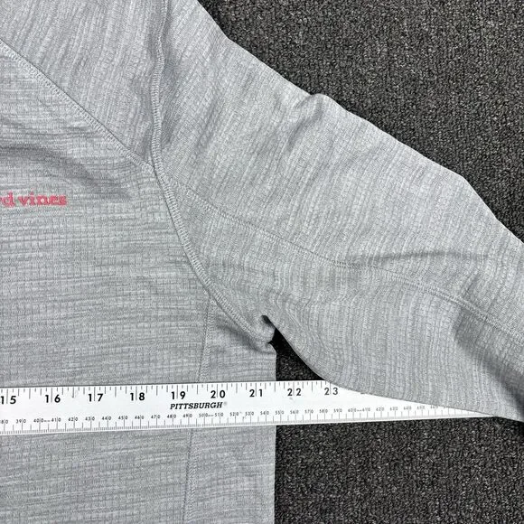 Vineyard Vines Performance 1/4 Zip Pullover Mens White Gray Stretch Size Medium - Picture 4 of 5